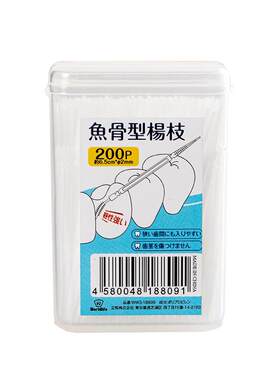 环保剔牙签刷一次性塑料鱼骨牙签