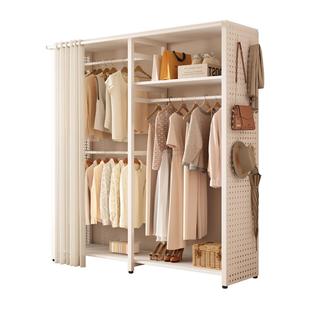 衣柜落地卧室衣帽架置物架步入式衣帽间简易钢架组合开放式挂衣架