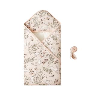 嫚熙桑蚕丝新生婴儿四季抱被夏季纱罗襁褓宝宝包单防惊吓包被包巾