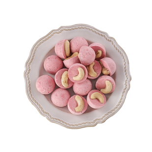 香醇酥脆！酸甜可口！米惦腰果莓莓脆冻干草莓腰果仁休闲健康零食