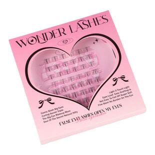 WONDERLASHES小奶喵分段下睫毛妈生自然极细透明梗新手懒人漫画眼