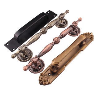 欧式仿古铜明装拉手大门房门木门对开门阳台推拉门拉手隐形门把手