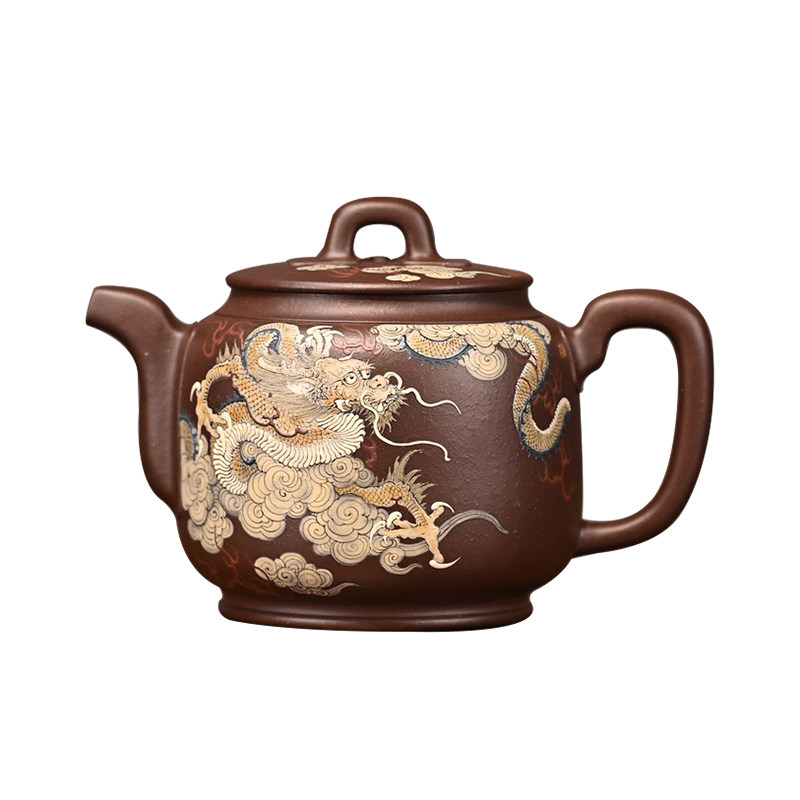 玉带壶研高周伯娟制壶大师合作款