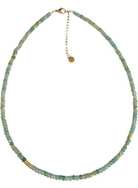 大米饰品】新款天然石东陵玉粉晶算盘珠项链夏日多巴胺串珠锁骨链