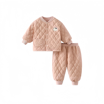 【撤柜专区】品牌专柜  120g婴儿夹棉分体外出服宝宝秋冬加绒加厚