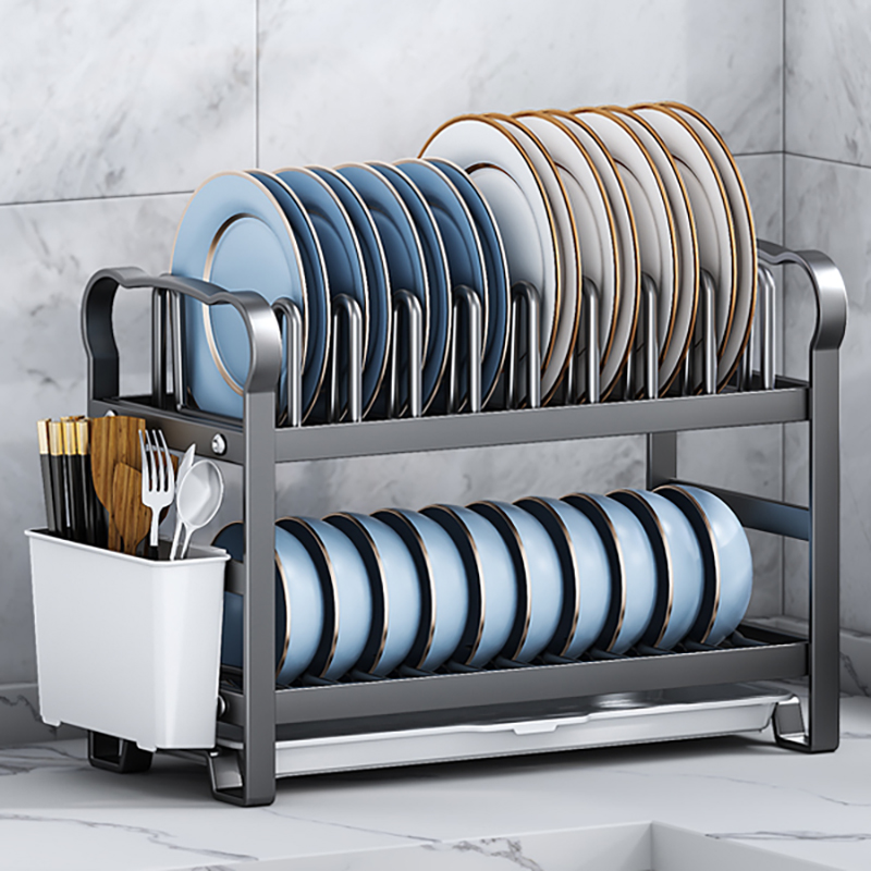2025新款厨房置物架碗碟碗盘收纳架沥水架家用多功能放碗架收纳盒