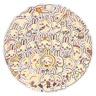 60张卡通可爱乌萨奇表情包贴纸画