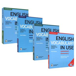 剑桥英语词汇讲解练习书初级+中级+高级Cambridge English Vocabulary in Use 附赠在线电子书带音频 核心词工具书 英文原版进口