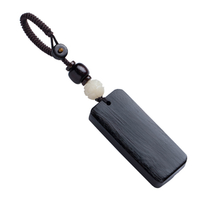 定制刻字檀木无事牌汽车钥匙扣挂件桃木牌子防丢失平安腰牌挂饰