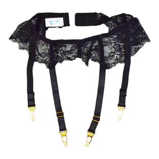 店主实拍欧美风袜夹全蕾丝金属扣四钩4爪吊袜带复古有加大码可调