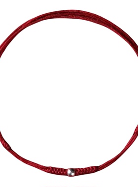 普陀山本命年红绳手链女手链纯银