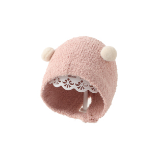 婴儿帽子秋冬款宝宝套头帽冬季男宝女宝保暖护耳帽儿童可爱毛绒帽