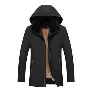 冬季男士海宁貂毛派克服貂皮可拆卸内胆水貂外套皮毛一体整貂皮草