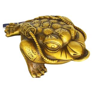 黄铜金蟾摆件三脚金蝉三足蟾蜍手把件八方来精品铜制蛤蟆文玩礼品