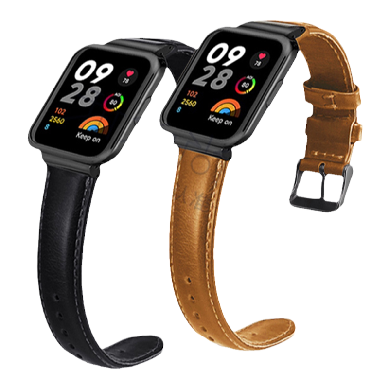 适用红米watch3头层牛皮表带