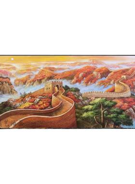 手绘深圳新中式油画靠山图