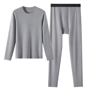 腈纶保暖内衣男款安哥拉兔毛加厚德绒2025新款秋衣秋裤套装莱赛尔