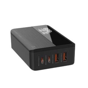 LDNIO力德诺100W氮化镓USB桌面充电器头英式港版美规旅行充电站坞多口PD快充typec适用笔记本电脑苹果手机