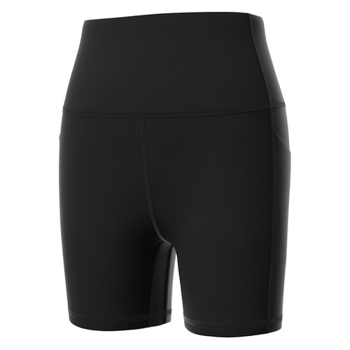 薏凡特高腰不卷边鲨鱼裤女骑行提臀收腹侧口袋运动短裤健身五分裤