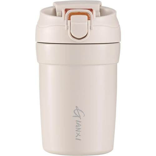 保温杯女生高颜值陶瓷内胆咖啡杯学生随手吸管杯子便携大容量水杯