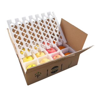 批发珍珠棉水果托梨苹果水蜜黄桃子寄快递防摔打包装泡沫箱礼盒