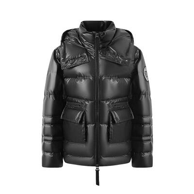 D.MARTINAQUEEN黑色鹅绒服