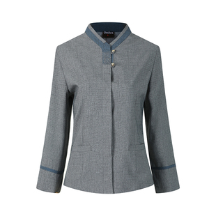 保洁服长袖女酒店宾馆客房服务员工作服物业清洁工秋冬装定制大码