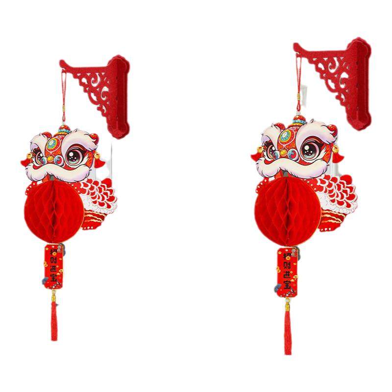 2026年新款房门春节灯笼室内挂饰过新年元旦小红灯笼宫灯场景用品