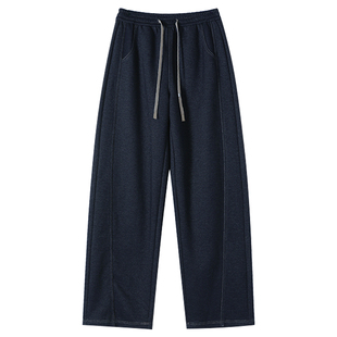 【高阶仿牛】松紧腰宽松香蕉牛仔裤26春款弯刀裤高个子阔腿镰刀裤