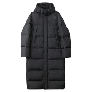 SPYDER蜘蛛秋冬男子长羽面料防风长款加宽连帽厚羽绒服25MF245M