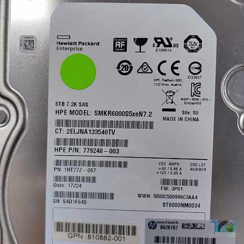 【请询价】ST6000NM0034 希捷 6T SAS 企业级服务器硬