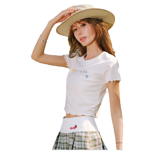 CLOUDSEASON趣味珠花T 2026新款短袖女t恤夏爆款漂亮上衣女