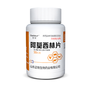 宠物狗狗猫咪猫感冒鼻支感染伤口消炎药口炎咳嗽阿莫西林片兽用鸡