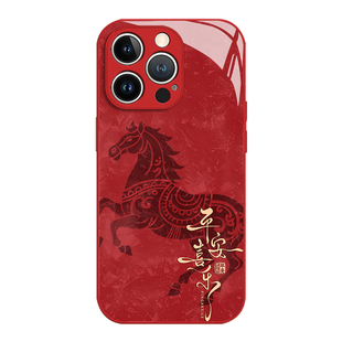 马年适用小米15spro手机壳17平安喜乐14新年13红米k90至尊版k80k70k60k50k40s本命年12红色11/note/10/turbo4
