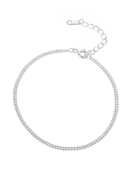 S925纯银极简冷淡风双排手链女