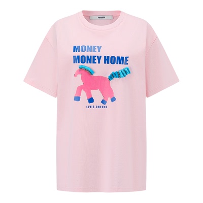 ELVIS.CHEUNG手工流苏印花T恤