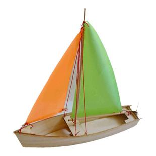 洞庭号自航帆船木质船模DIY帆船模型拼装玩具儿童手工课木制船模