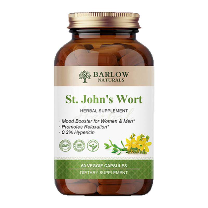 BARLOW圣约翰草胶囊缓解焦虑情绪稳定天然萃取高浓精华美国进口