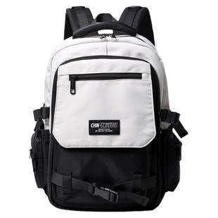 TRUFFLE潮牌大容量双肩包男初中生书包女撞色大学生电脑旅行背包