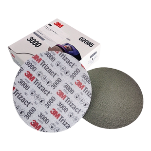 3M02085金字塔6寸海绵砂纸3000目5000号漆面精细打磨抛光砂皮磨片