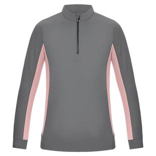 Mashang Equine儿童款秋冬加绒半拉链立领撞色长袖马术T恤EHK506