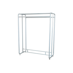 童装店双排中岛架双杠展示架男女装服装店纳米金色银色挂衣服架子