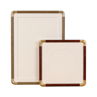 国画毛笔字书法空白相框定制A4开仿铜角卡纸装裱字画空框画框边框