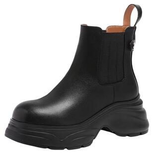 骆驼女鞋2025冬季切尔西靴女时尚经典百搭靴子通勤直挺靴子女