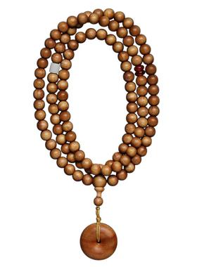 老山檀香木佛珠手串108颗女项链