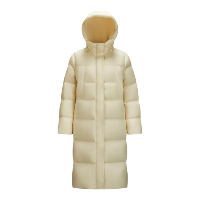 陈都灵同款丨森马羽绒服女长款2024冬新款宽松三防外套黑色羽绒衣