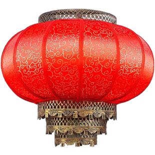 2026新款中式大红灯笼羊皮乔迁结婚户外阳台防水大门新年走马装饰