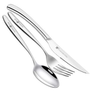 西餐餐具刀叉套装全套家用316不锈钢法式高档牛排刀叉勺三件套