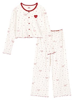 tbh野兽派家居星星人绵柔针织家居服开衫套装四季可外穿睡衣女