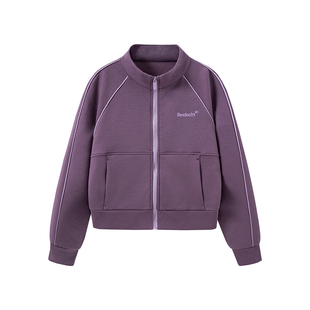 【抗起球摩擦】半度闲女童立领外套春秋新款儿童春装运动加绒上衣